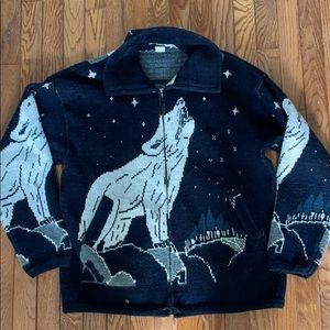 Vintage wool wolf sweater